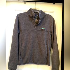 Mens LL bean 3 quarter button up. Size Small, Olive green tweed. NWOT